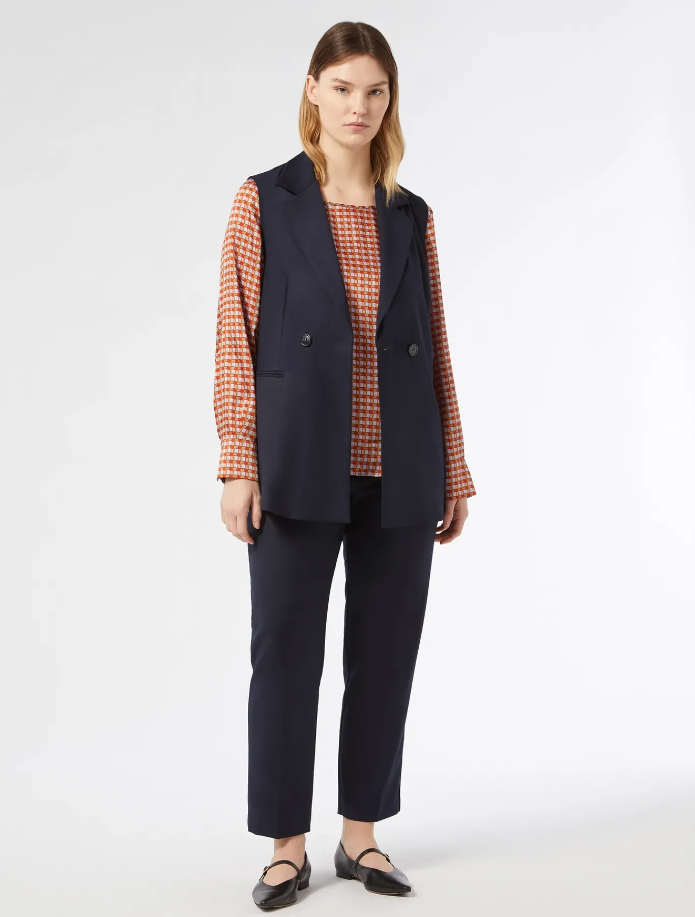 Marina Rinaldi Giacche & Blazer | Giacche & Blazer*Gilet in twill BLUNOTTE