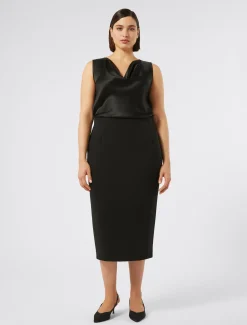 Marina Rinaldi Pantaloni E Gonne | Gonne*Gonna a tubino in cady NERO