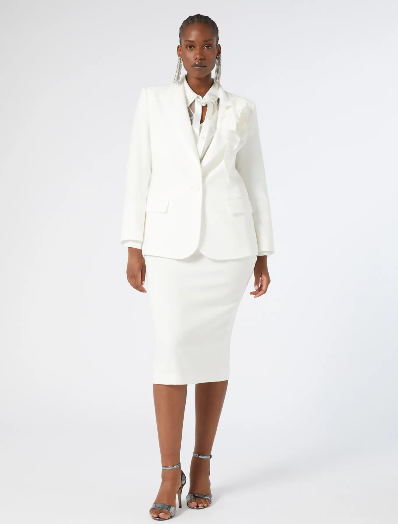 Marina Rinaldi Pantaloni E Gonne | Collezione Elegante*Gonna a tubino in cady BIANCO
