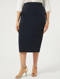 Marina Rinaldi Pantaloni E Gonne | Collezione Elegante*Gonna a tubino in cady BLUNOTTE