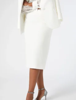 Marina Rinaldi Pantaloni E Gonne | Collezione Elegante*Gonna a tubino in cady BIANCO