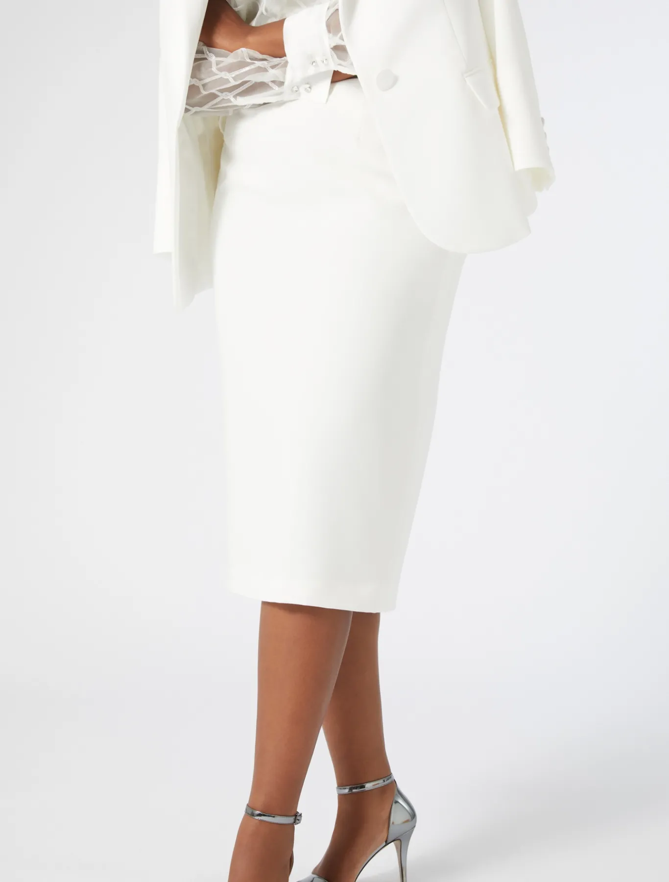Marina Rinaldi Pantaloni E Gonne | Collezione Elegante*Gonna a tubino in cady BIANCO