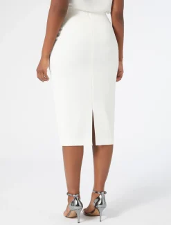 Marina Rinaldi Pantaloni E Gonne | Collezione Elegante*Gonna a tubino in cady BIANCO