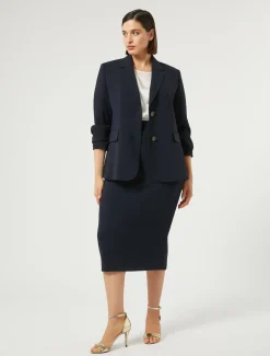 Marina Rinaldi Pantaloni E Gonne | Collezione Elegante*Gonna a tubino in cady BLUNOTTE