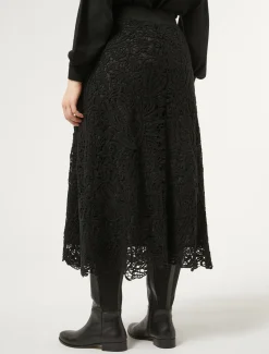 Marina Rinaldi Gonne | Gonne*Gonna con ricamo macramè NERO