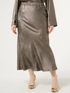 Marina Rinaldi Gonne | Gonne*Gonna in chiffon laminato BRONZO
