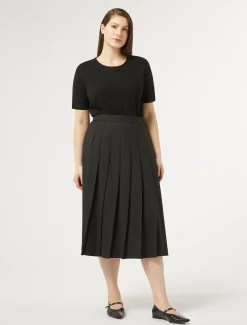 Marina Rinaldi Gonne | Gonne*Gonna in gabardina di lana NERO