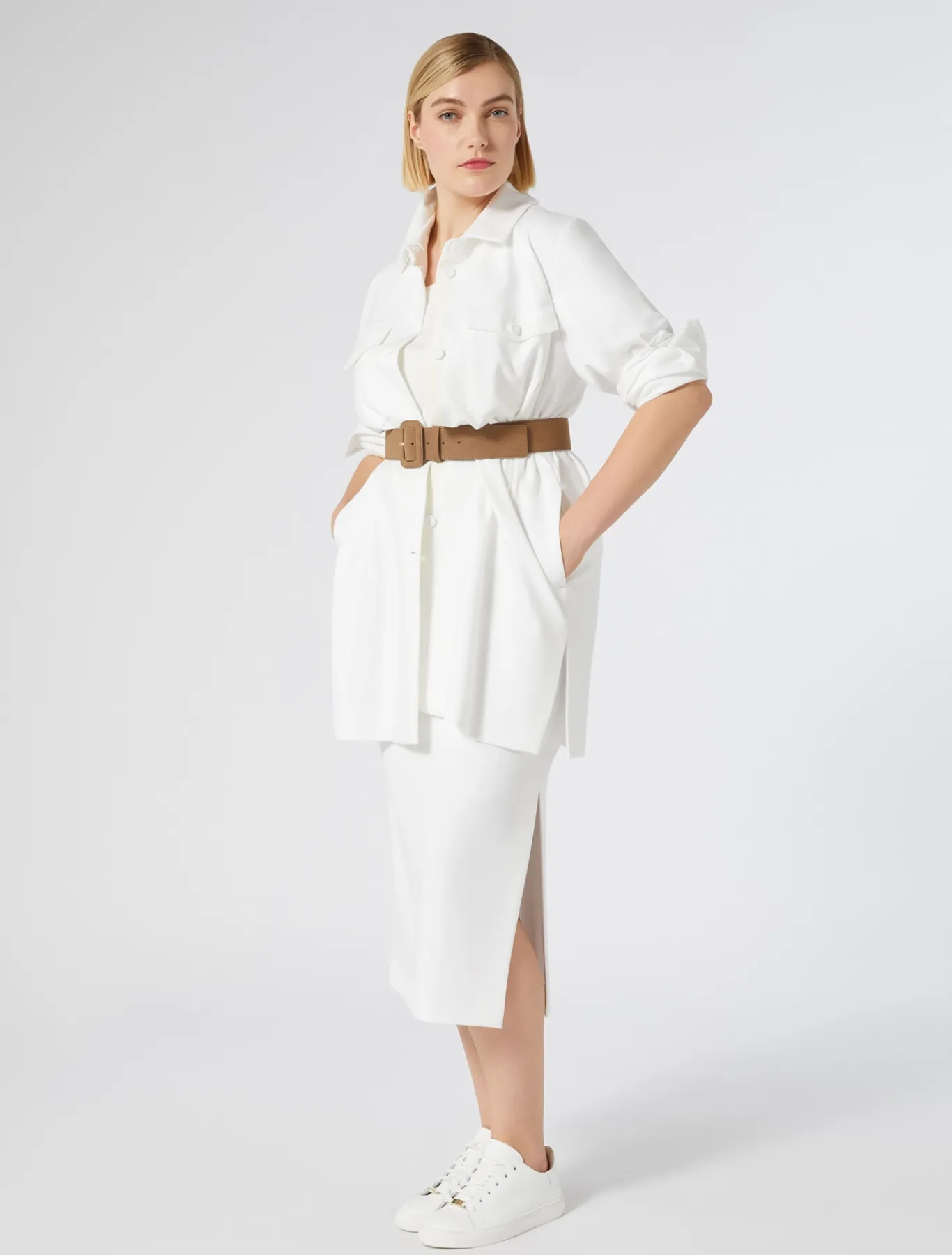 Marina Rinaldi Gonne | Gonne*Gonna in jersey BIANCO