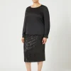 Marina Rinaldi Gonne | Gonne*Gonna in jersey e paillettes NERO