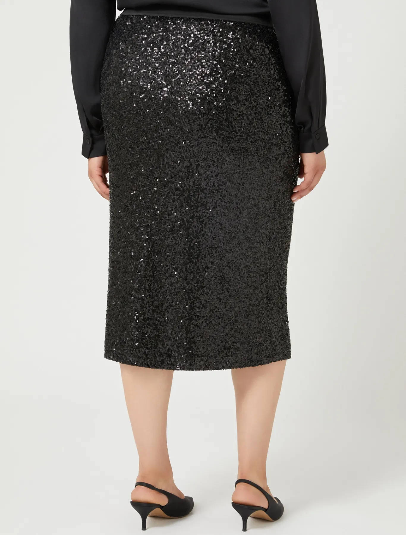 Marina Rinaldi Gonne | Gonne*Gonna in jersey e paillettes NERO