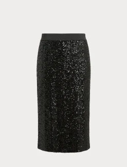Marina Rinaldi Gonne | Gonne*Gonna in jersey e paillettes NERO