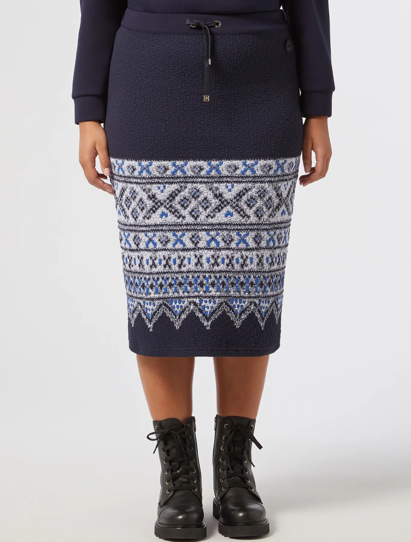Marina Rinaldi Gonne | Gonne*Gonna in jersey jacquard BLUNOTTE