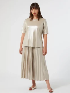 Marina Rinaldi Gonne | Gonne*Gonna in jersey laminato SABBIA