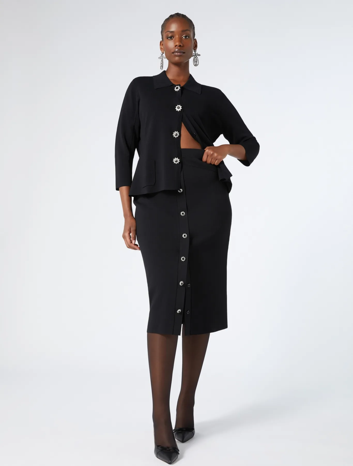 Marina Rinaldi Gonne | Gonne*Gonna in maglia NERO