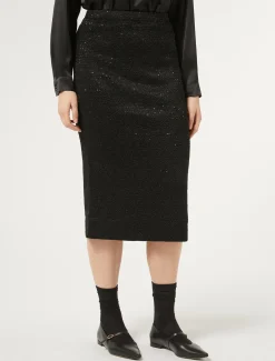 Marina Rinaldi Gonne | Gonne*Gonna in maglia con paillettes NERO