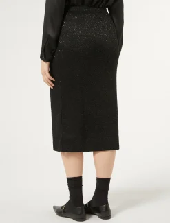 Marina Rinaldi Gonne | Gonne*Gonna in maglia con paillettes NERO