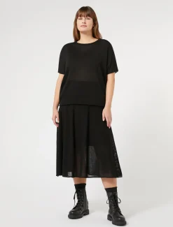 Marina Rinaldi Gonne | Gonne*Gonna in maglia crêpe NERO