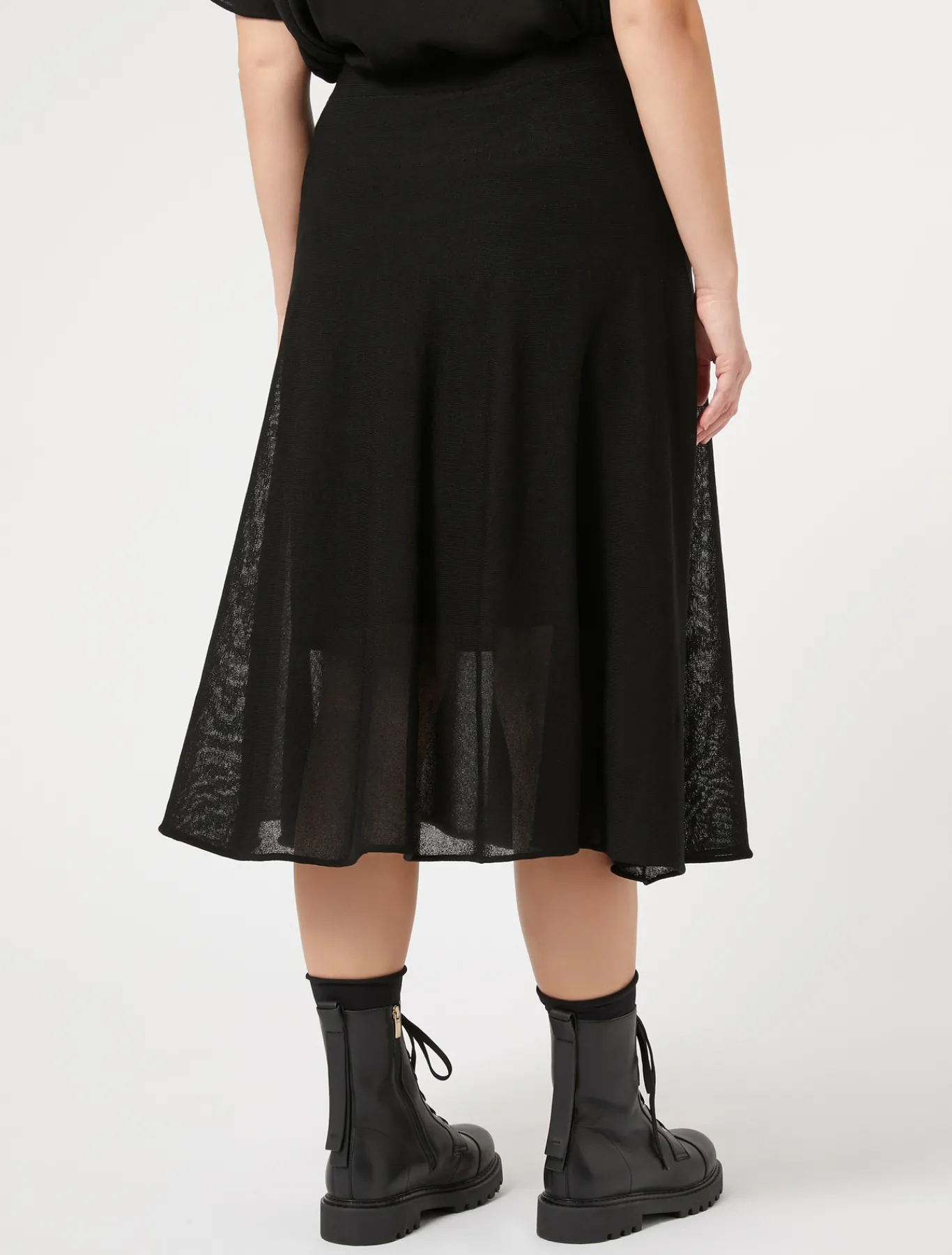 Marina Rinaldi Gonne | Gonne*Gonna in maglia crêpe NERO