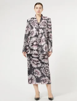 Marina Rinaldi Pantaloni E Gonne | Selezione Elegante*Gonna in paillettes e raso BLUNOTTE