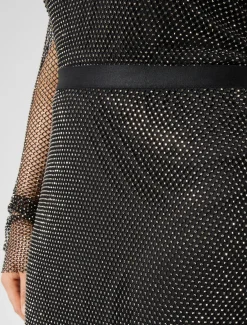 Marina Rinaldi Gonne | Gonne*Gonna in rete con strass NERO