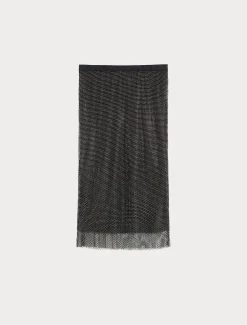 Marina Rinaldi Gonne | Gonne*Gonna in rete con strass NERO
