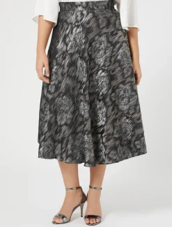 Marina Rinaldi Pantaloni E Gonne | Gonne*Gonna in tessuto jacquard NERO
