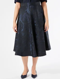 Marina Rinaldi Pantaloni E Gonne | Selezione Elegante*Gonna in tessuto jacquard BLUMARINO