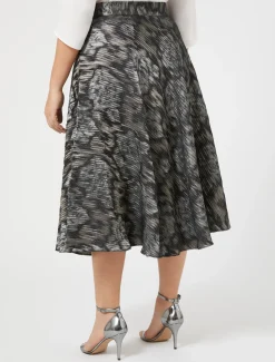 Marina Rinaldi Pantaloni E Gonne | Gonne*Gonna in tessuto jacquard NERO