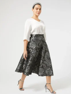 Marina Rinaldi Pantaloni E Gonne | Gonne*Gonna in tessuto jacquard NERO