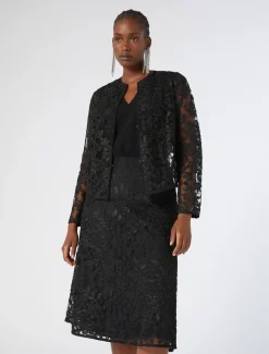 Marina Rinaldi Pantaloni E Gonne | Gonne*Gonna in tulle ricamato NERO
