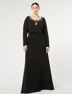 Marina Rinaldi Pantaloni E Gonne | Gonne*Gonna lunga in cady triacetato NERO