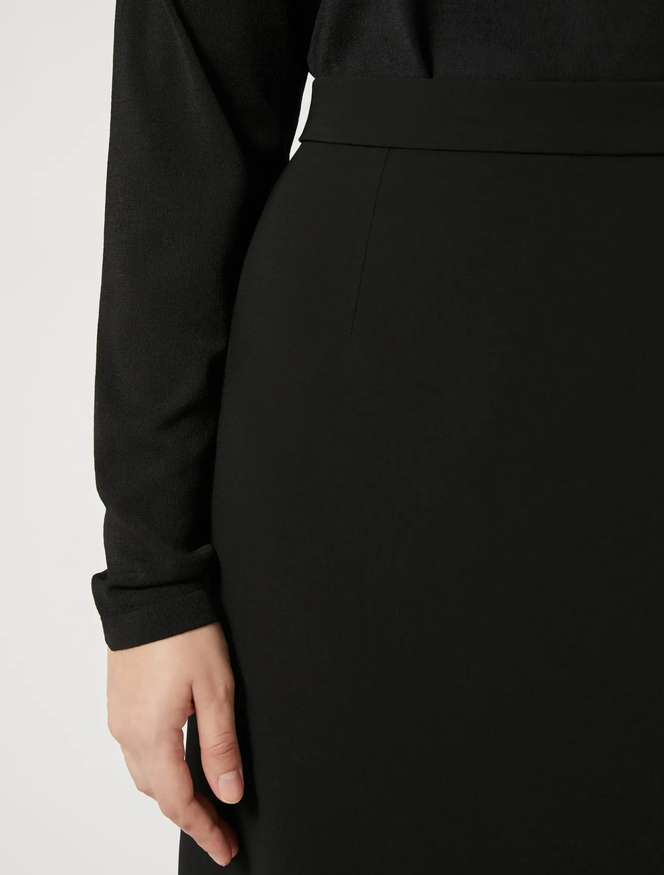 Marina Rinaldi Pantaloni E Gonne | Gonne*Gonna lunga in cady triacetato NERO