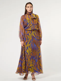 Marina Rinaldi Pantaloni E Gonne | Collezione Elegante*Gonna lunga in georgette di seta ORO