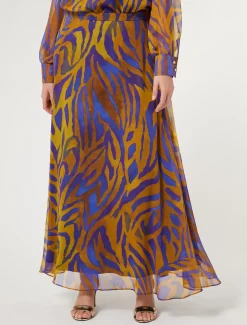 Marina Rinaldi Pantaloni E Gonne | Collezione Elegante*Gonna lunga in georgette di seta ORO