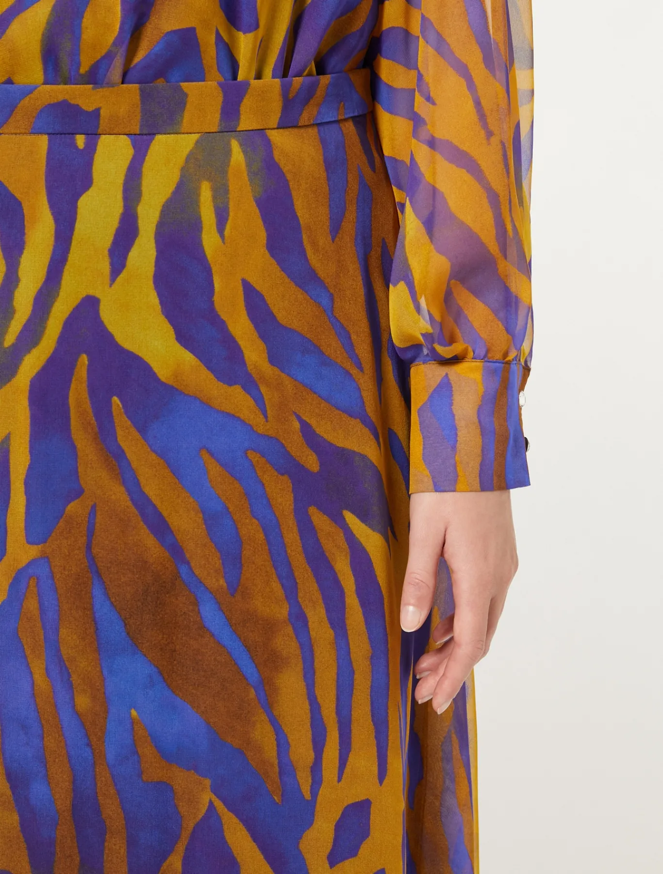 Marina Rinaldi Pantaloni E Gonne | Collezione Elegante*Gonna lunga in georgette di seta ORO