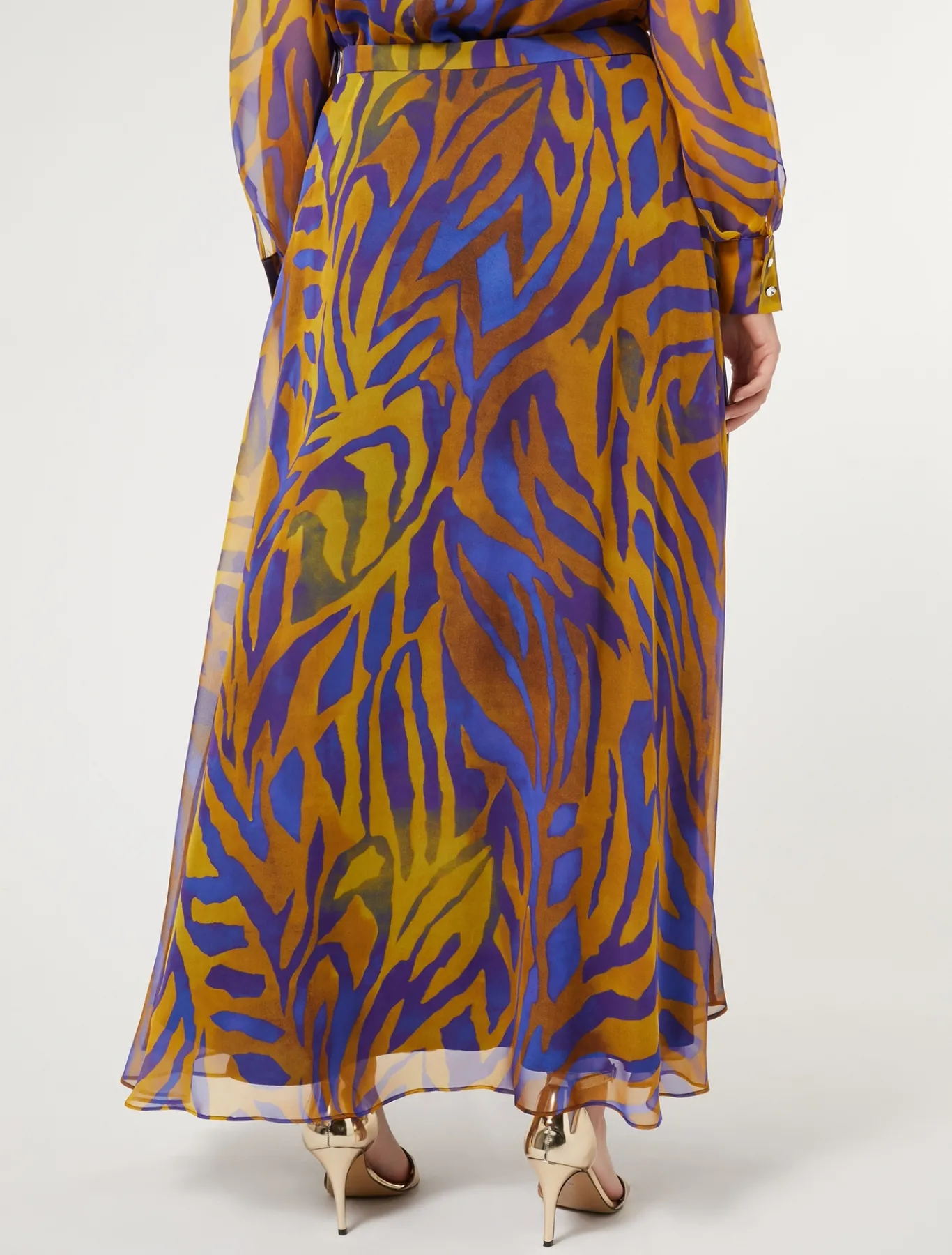 Marina Rinaldi Pantaloni E Gonne | Collezione Elegante*Gonna lunga in georgette di seta ORO