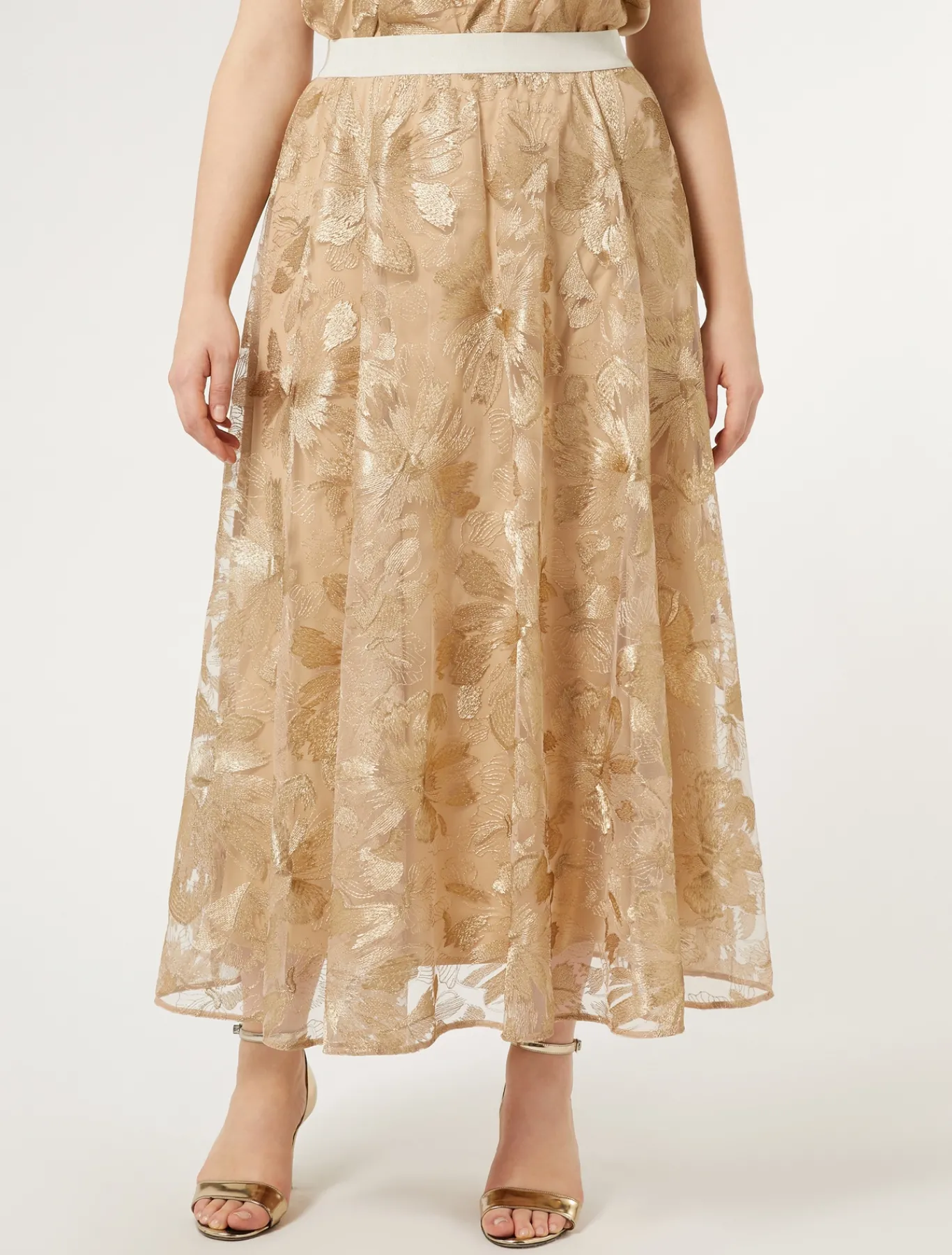 Marina Rinaldi Pantaloni E Gonne | Gonne*Gonna lunga in tulle OROCHIARO