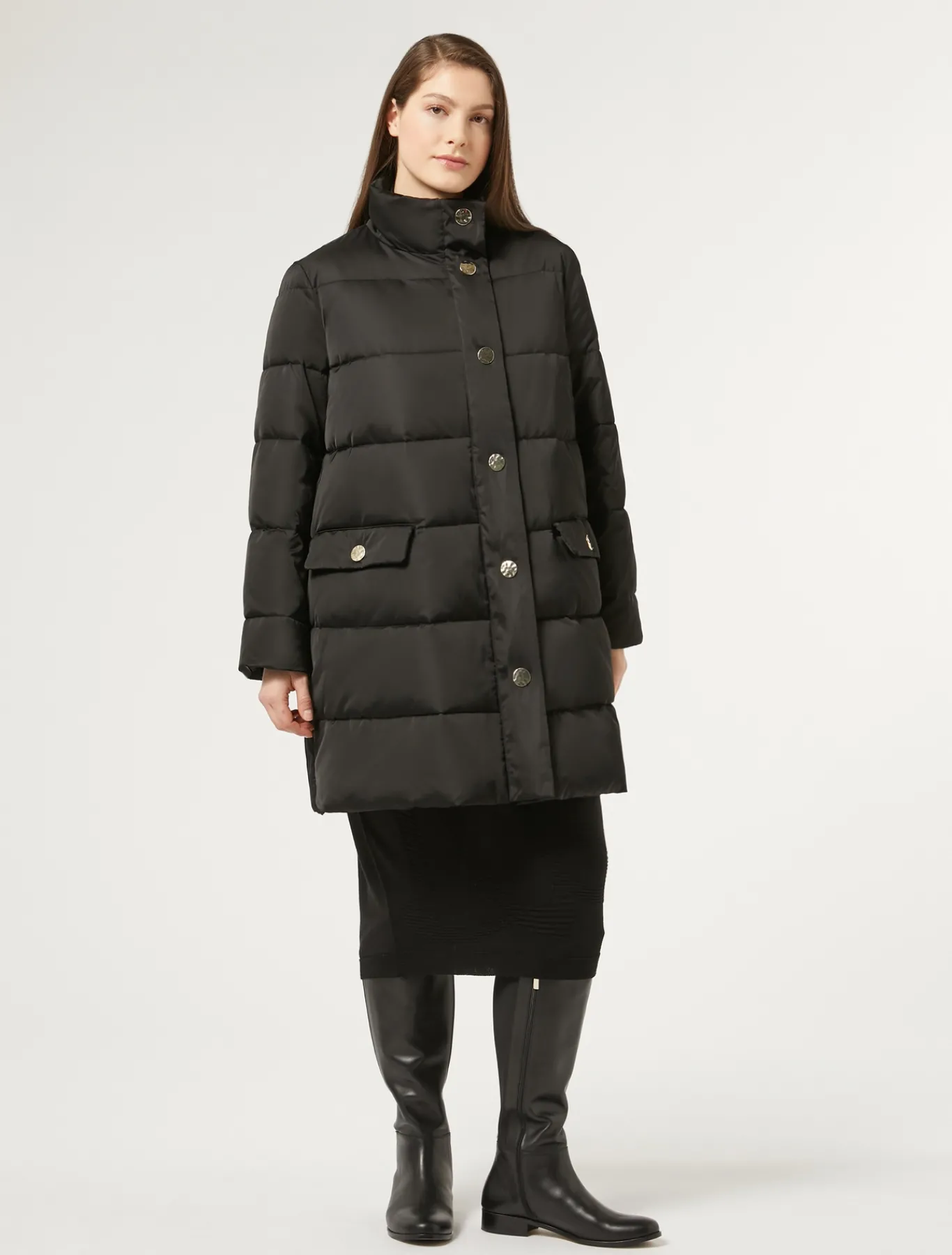 Marina Rinaldi Piumini | Piumini*Imbottito in raso antigoccia NERO