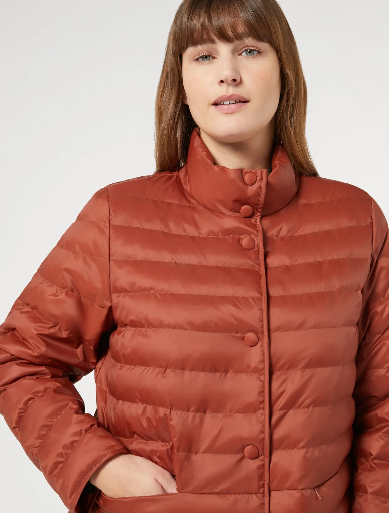 Marina Rinaldi Piumini | Piumini*Imbottito in tela di nylon antigoccia TERRACOTTA