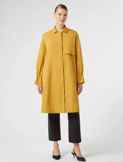 Marina Rinaldi Cappotti & Trench | Cappotti & Trench*Impermeabile in microtwill antigoccia SENAPE