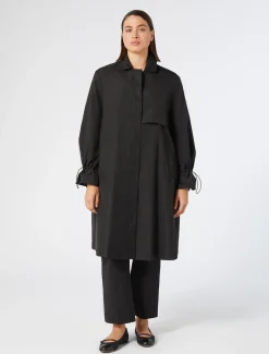 Marina Rinaldi Cappotti & Trench | Cappotti & Trench*Impermeabile in microtwill antigoccia NERO