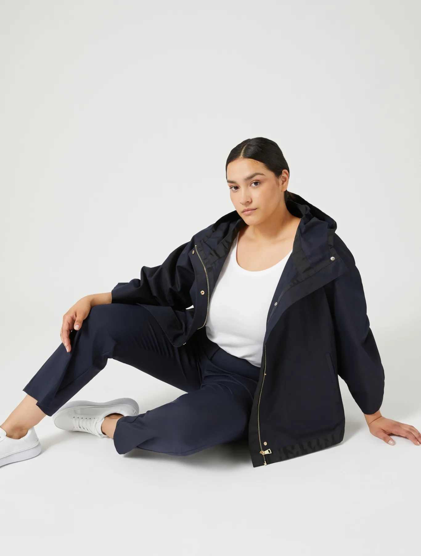 Marina Rinaldi Cappotti & Trench | Cappotti & Trench*Impermeabile in twill antigoccia BLUNOTTE