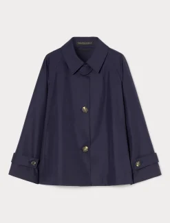 Marina Rinaldi Cappotti & Trench | Cappotti & Trench*Impermeabile in twill di misto cotone BLUNOTTE