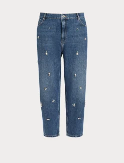 Marina Rinaldi Pantaloni & Jeans | Pantaloni & Jeans*Jeans boyfriend in denim ricamato BLU