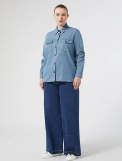 Marina Rinaldi Pantaloni E Gonne | Pantaloni & Jeans*Jeans in denim con strass BLUMARINO