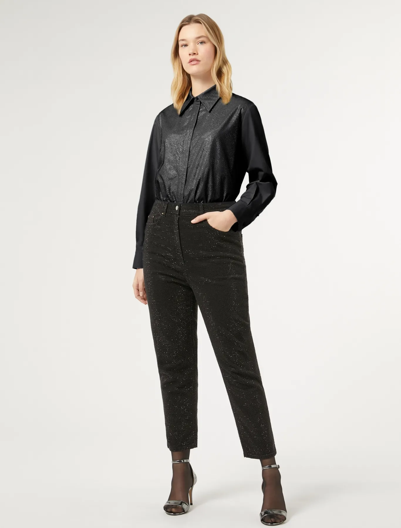 Marina Rinaldi Pantaloni & Jeans | Pantaloni & Jeans*Jeans in denim con strass TESTAMORO