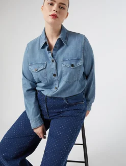 Marina Rinaldi Pantaloni E Gonne | Pantaloni & Jeans*Jeans in denim con strass BLUMARINO