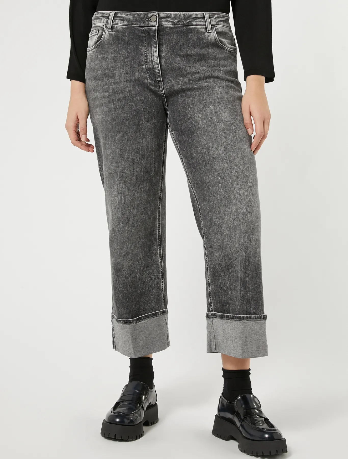 Marina Rinaldi Pantaloni & Jeans | Pantaloni & Jeans*Jeans in denim di cotone NERO