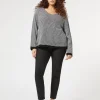 Marina Rinaldi Pantaloni & Jeans | Pantaloni & Jeans*Leggings in denim di cotone stretch NERO