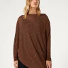 Marina Rinaldi Maglieria | Maglieria*Maglia asimmetrica a coste CARAMEL